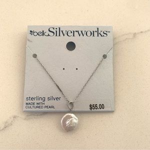 NWT Silverworks Sterling Silver Cultured Pearl Necklace NEW
